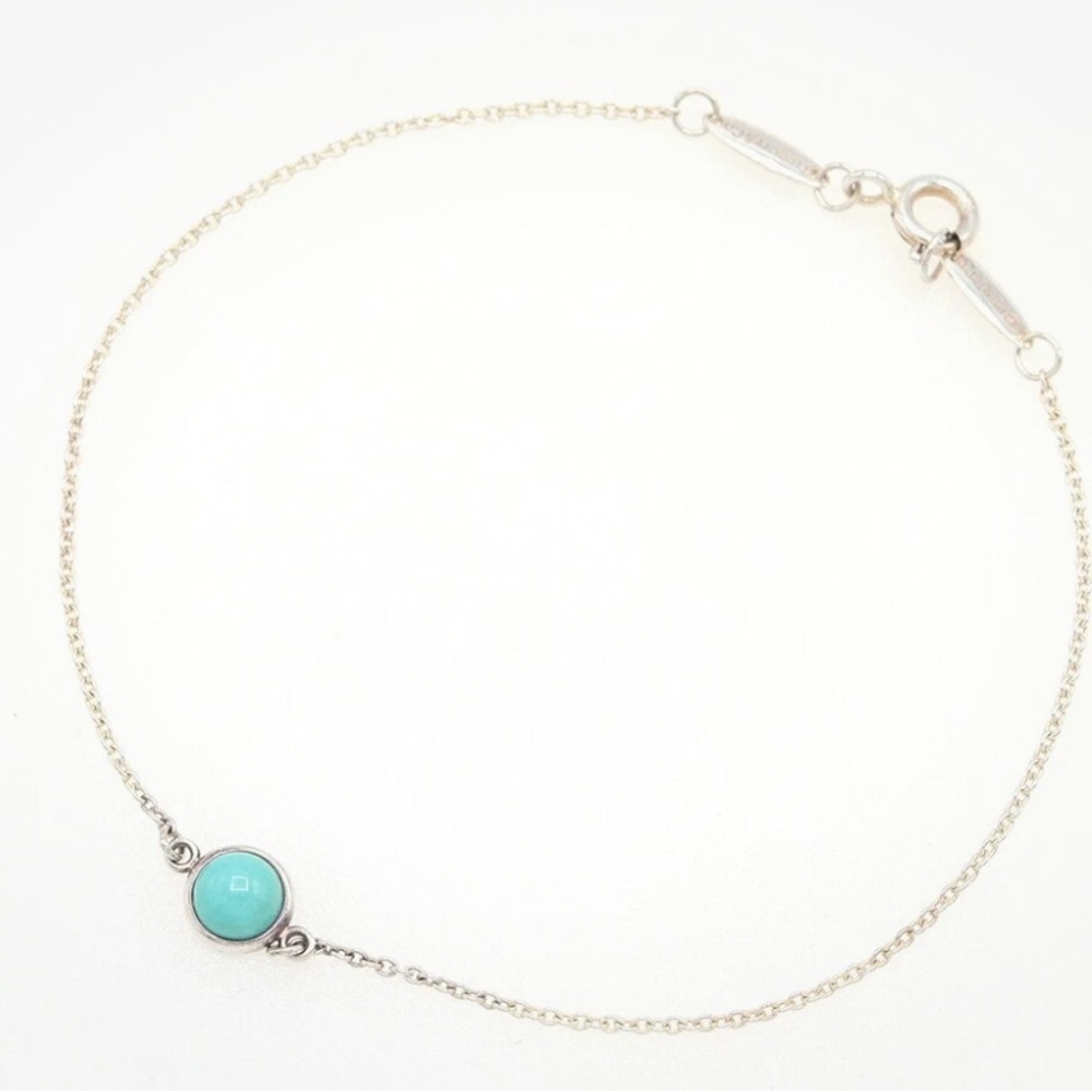 Tiffany & Co Elsa Peretti Color by the Yard Turquoise Bracelet Sterling Silver
